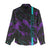 Strike Bowling Graphic Women Casual Shirt with Purple Black Marble Texture and Custom Team Name - Wonder Print Shop
