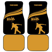 Bowling Player Silhouette Car Mats with Gold Strike Motion and Custom Team Name Design - Wonder Print Shop