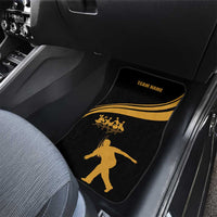 Bowling Player Silhouette Car Mats with Gold Strike Motion and Custom Team Name Design - Wonder Print Shop