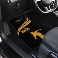Bowling Player Silhouette Car Mats with Gold Strike Motion and Custom Team Name Design - Wonder Print Shop