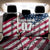 Motocross Rider Back Car Seat Cover with American Flag Grunge Pattern and Custom Name Number - Wonder Print Shop