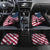 Motocross Rider Car Mats with American Flag Grunge Pattern and Custom Name Number - Wonder Print Shop