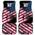 Motocross Rider Car Mats with American Flag Grunge Pattern and Custom Name Number - Wonder Print Shop