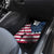 Motocross Rider Car Mats with American Flag Grunge Pattern and Custom Name Number - Wonder Print Shop