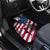 Motocross Rider Car Mats with American Flag Grunge Pattern and Custom Name Number - Wonder Print Shop