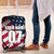 Motocross Rider Luggage Cover with American Flag Grunge Pattern and Custom Name Number - Wonder Print Shop