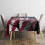 Motocross Rider Tablecloth with American Flag Grunge Pattern and Custom Name Number - Wonder Print Shop