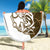 Walleye Fishing Beach Blanket with Reeds Background and Custom Name Design - Wonder Print Shop