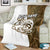 Walleye Fishing Blanket with Reeds Background and Custom Name Design - Wonder Print Shop