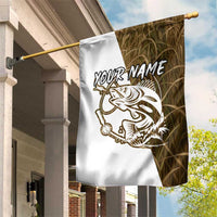 Walleye Fishing Garden Flag with Reeds Background and Custom Name Design - Wonder Print Shop