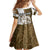 Walleye Fishing Kid Short Sleeve Dress with Reeds Background and Custom Name Design - Wonder Print Shop