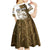 Walleye Fishing Kid Short Sleeve Dress with Reeds Background and Custom Name Design - Wonder Print Shop