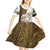 Walleye Fishing Kid Short Sleeve Dress with Reeds Background and Custom Name Design - Wonder Print Shop
