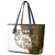 Walleye Fishing Leather Tote Bag with Reeds Background and Custom Name Design - Wonder Print Shop