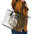 Walleye Fishing Leather Tote Bag with Reeds Background and Custom Name Design - Wonder Print Shop