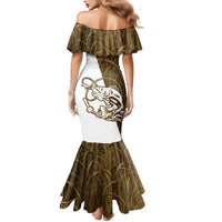 Walleye Fishing Mermaid Dress with Reeds Background and Custom Name Design - Wonder Print Shop