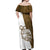 Walleye Fishing Off Shoulder Maxi Dress with Reeds Background and Custom Name Design - Wonder Print Shop