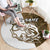 Walleye Fishing Round Carpet with Reeds Background and Custom Name Design - Wonder Print Shop