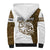 Walleye Fishing Sherpa Hoodie with Reeds Background and Custom Name Design - Wonder Print Shop