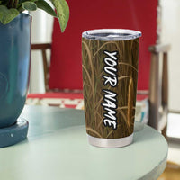 Walleye Fishing Tumbler Cup with Reeds Background and Custom Name Design - Wonder Print Shop