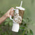Walleye Fishing Tumbler With Handle with Reeds Background and Custom Name Design - Wonder Print Shop