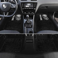 Bowling Skull Car Mats with American Flag and Custom Name Text Design - Wonder Print Shop