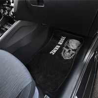 Bowling Skull Car Mats with American Flag and Custom Name Text Design - Wonder Print Shop