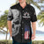Bowling Skull Hawaiian Shirt with American Flag and Custom Name Text Design - Wonder Print Shop