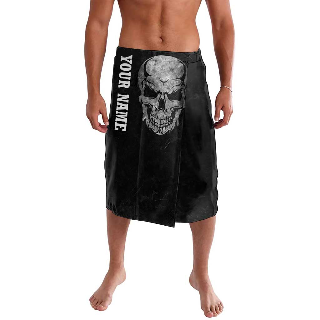 Bowling Skull Lavalava with American Flag and Custom Name Text Design - Wonder Print Shop