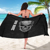 Bowling Skull Sarong with American Flag and Custom Name Text Design - Wonder Print Shop