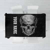 Bowling Skull Tablecloth with American Flag and Custom Name Text Design - Wonder Print Shop