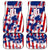 Moto X Skull Graphic Car Mats with Red White Blue Splatter and Custom Number Design - Wonder Print Shop