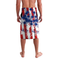 Moto X Skull Graphic Lavalava with Red White Blue Splatter and Custom Number Design - Wonder Print Shop