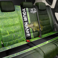 Crappie Fish Green Underwater Graphic Back Car Seat Cover with Custom Name and Fishing Logo Design - Wonder Print Shop