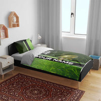 Crappie Fish Green Underwater Graphic Bedding Set with Custom Name and Fishing Logo Design - Wonder Print Shop