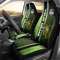 Crappie Fish Green Underwater Graphic Car Seat Cover with Custom Name and Fishing Logo Design - Wonder Print Shop