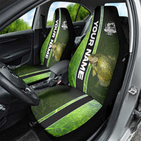 Crappie Fish Green Underwater Graphic Car Seat Cover with Custom Name and Fishing Logo Design - Wonder Print Shop