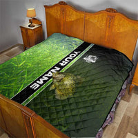 Crappie Fish Green Underwater Graphic Quilt with Custom Name and Fishing Logo Design - Wonder Print Shop