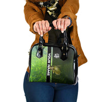 Crappie Fish Green Underwater Graphic Shoulder Handbag with Custom Name and Fishing Logo Design - Wonder Print Shop