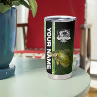 Crappie Fish Green Underwater Graphic Tumbler Cup with Custom Name and Fishing Logo Design - Wonder Print Shop