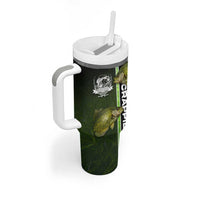 Crappie Fish Green Underwater Graphic Tumbler With Handle with Custom Name and Fishing Logo Design - Wonder Print Shop