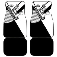 Golf Club Monochrome Design Car Mats with Golf Ball and Club Graphic and Custom Name Print - Wonder Print Shop