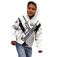 Golf Club Monochrome Design Kid Hoodie with Golf Ball and Club Graphic and Custom Name Print - Wonder Print Shop