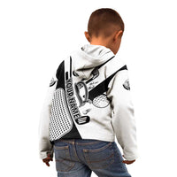 Golf Club Monochrome Design Kid Hoodie with Golf Ball and Club Graphic and Custom Name Print - Wonder Print Shop