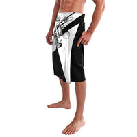 Golf Club Monochrome Design Lavalava with Golf Ball and Club Graphic and Custom Name Print - Wonder Print Shop