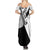 Golf Club Monochrome Design Summer Maxi Dress with Golf Ball and Club Graphic and Custom Name Print - Wonder Print Shop