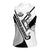 Golf Club Monochrome Design Women Sleeveless Polo Shirt with Golf Ball and Club Graphic and Custom Name Print - Wonder Print Shop