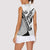 Golf Club Monochrome Design Women Sleeveless Polo Shirt with Golf Ball and Club Graphic and Custom Name Print - Wonder Print Shop
