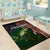 Musky Fishing Design Area Rug with American Flag Background and Custom Name Print - Wonder Print Shop