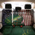 Musky Fishing Design Back Car Seat Cover with American Flag Background and Custom Name Print - Wonder Print Shop